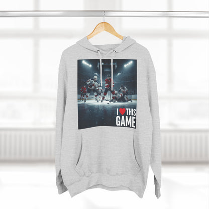 Hockey Game Fleece Hoodie - I Love This Game
