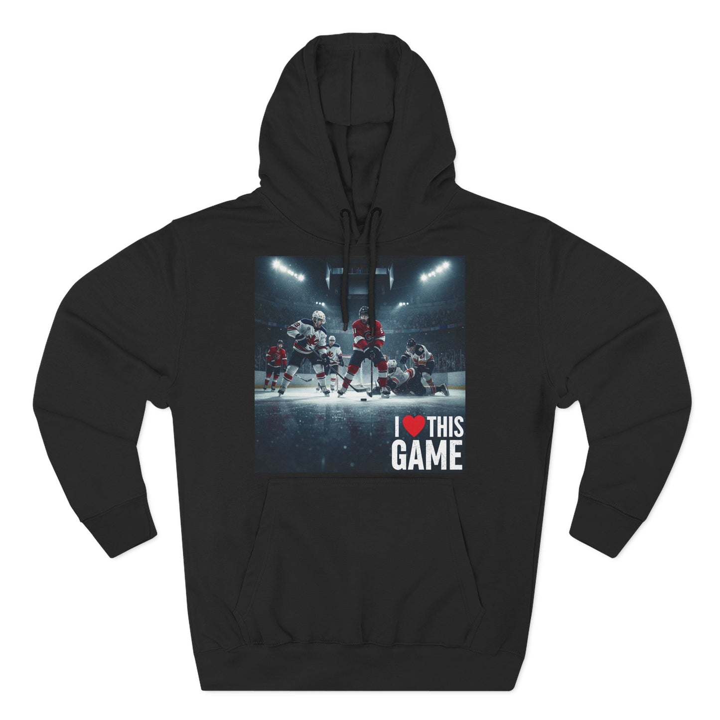 Hockey Game Fleece Hoodie - I Love This Game