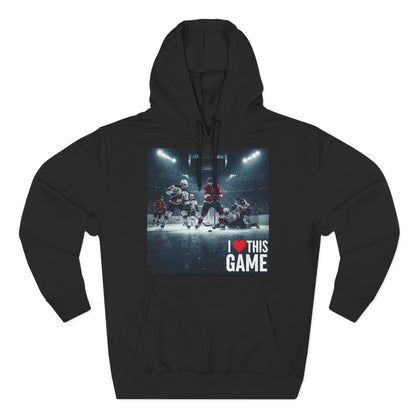 Hockey Game Fleece Hoodie - I Love This Game