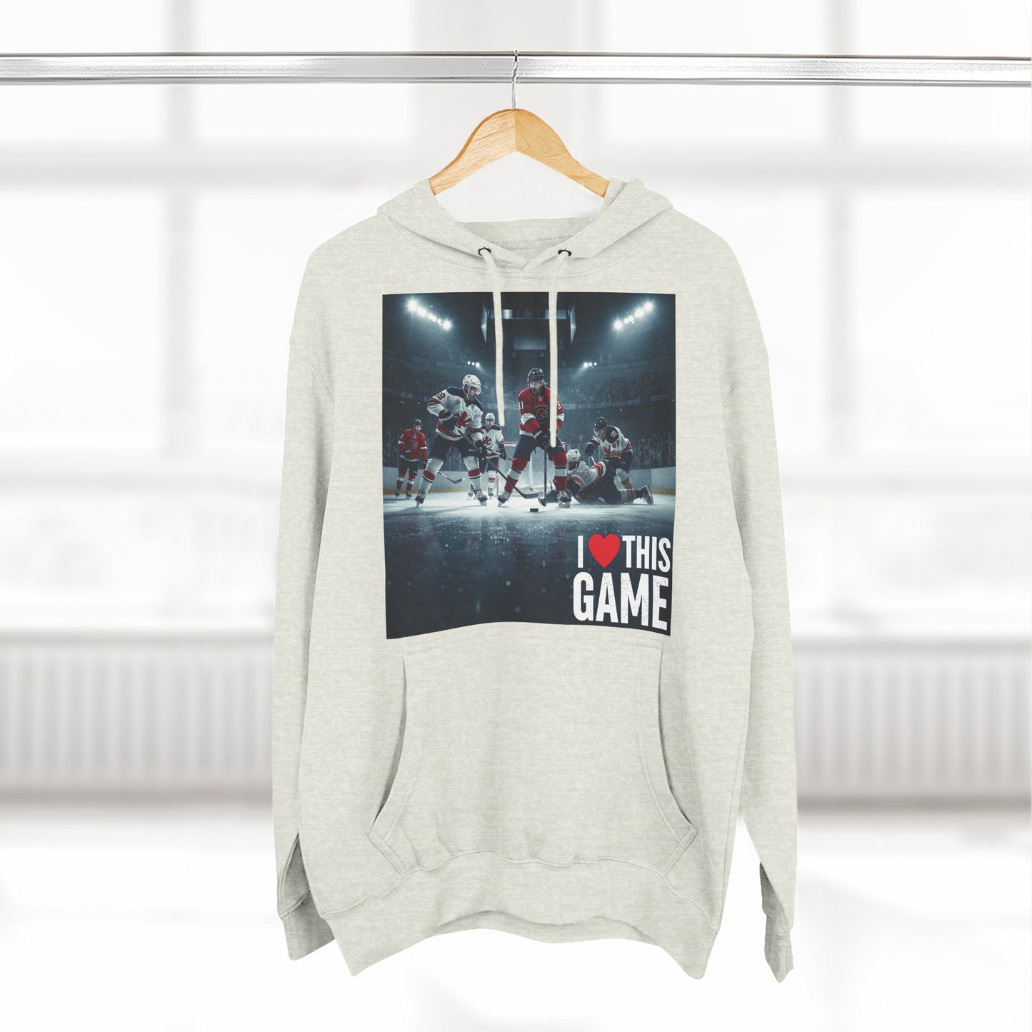Hockey Game Fleece Hoodie - I Love This Game