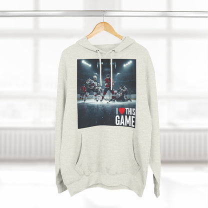 Hockey Game Fleece Hoodie - I Love This Game