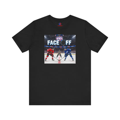 Hockey Face-Off T-Shirt – Ice Hockey Players Graphic Tee