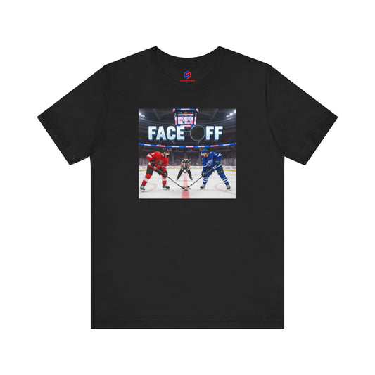Hockey Face-Off T-Shirt – Ice Hockey Players Graphic Tee