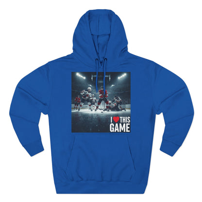 Hockey Game Fleece Hoodie - I Love This Game
