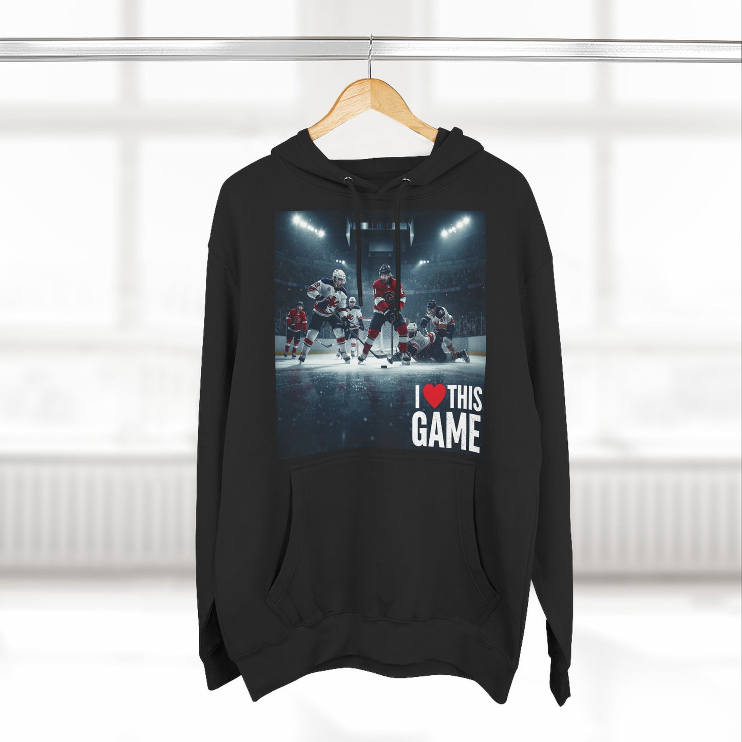 Hockey Game Fleece Hoodie - I Love This Game