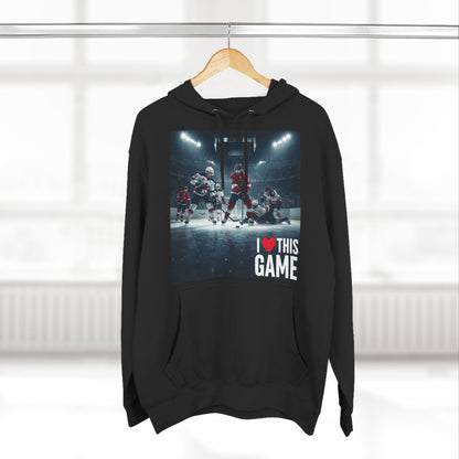 Hockey Game Fleece Hoodie - I Love This Game