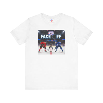 Hockey Face-Off T-Shirt – Ice Hockey Players Graphic Tee