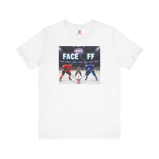 Hockey Face-Off T-Shirt – Ice Hockey Players Graphic Tee