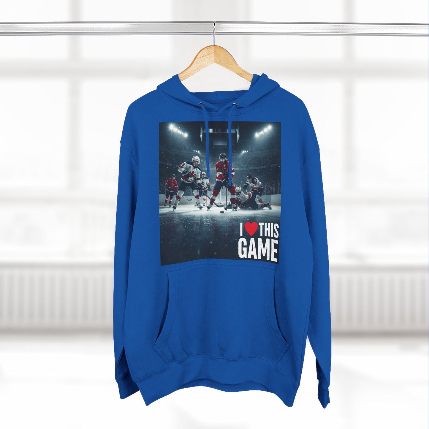 Hockey Game Fleece Hoodie - I Love This Game