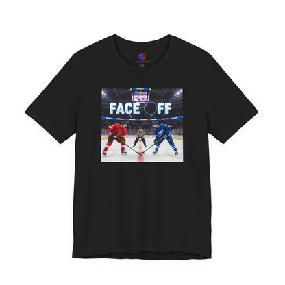 Hockey Face-Off T-Shirt – Ice Hockey Players Graphic Tee