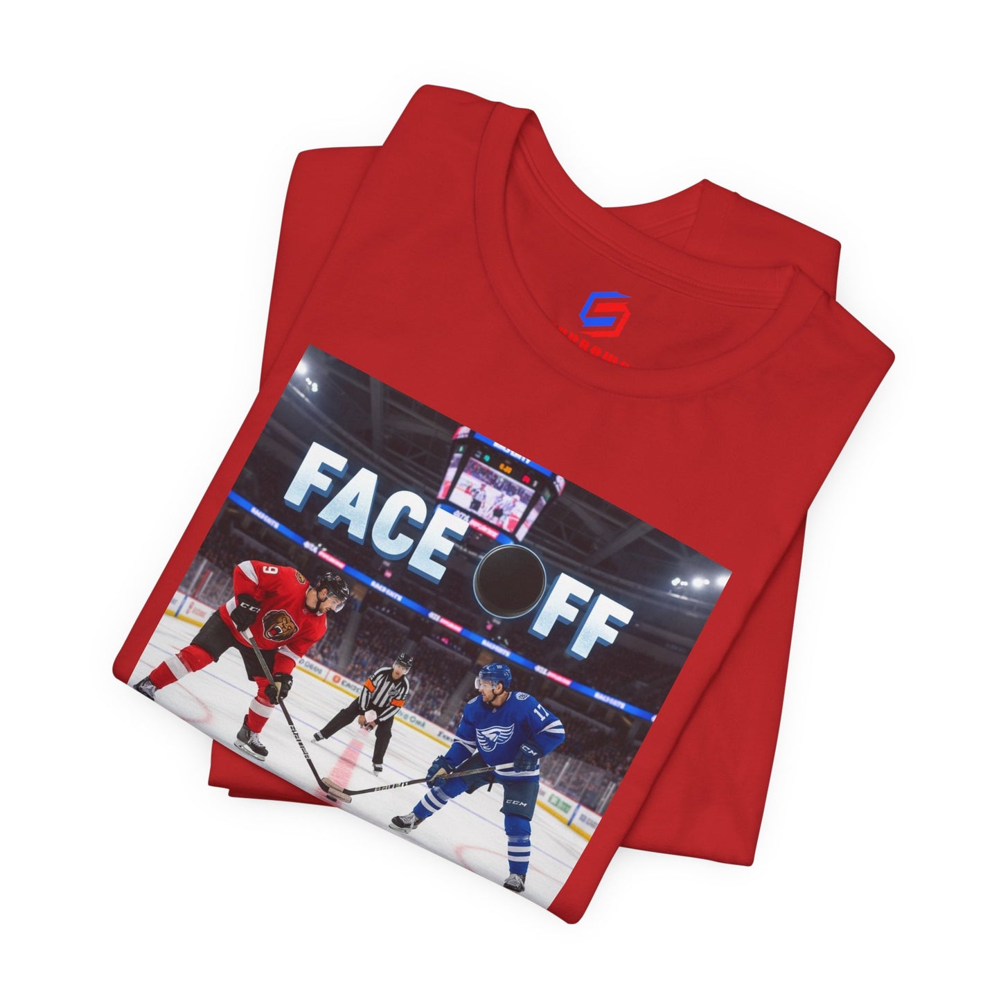 Hockey Face-Off T-Shirt – Ice Hockey Players Graphic Tee