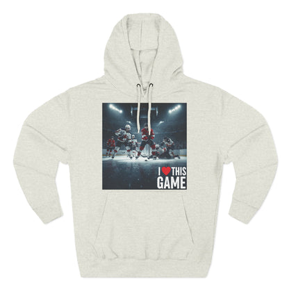 Hockey Game Fleece Hoodie - I Love This Game