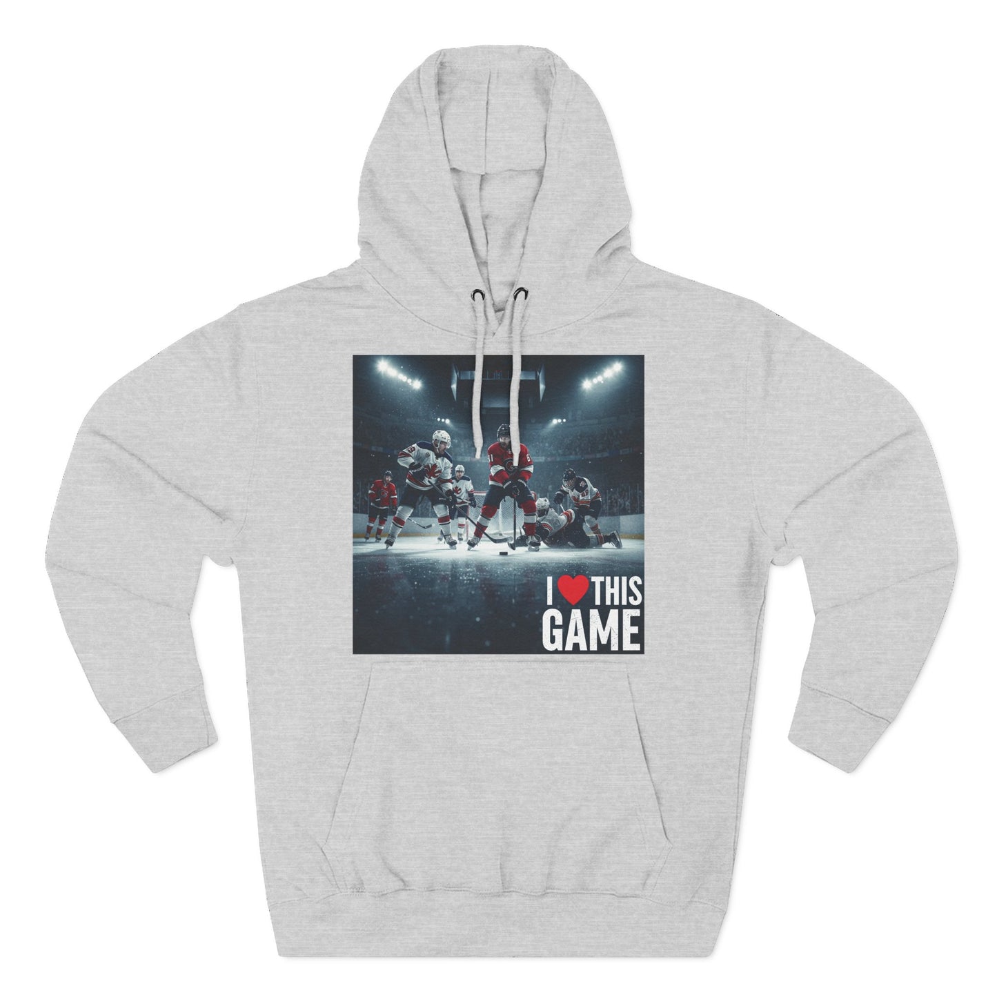 Hockey Game Fleece Hoodie - I Love This Game