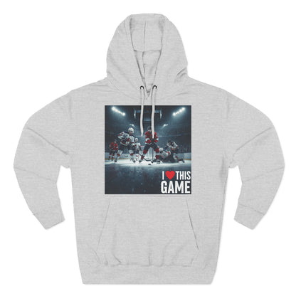 Hockey Game Fleece Hoodie - I Love This Game