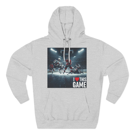 Hockey Game Fleece Hoodie - I Love This Game