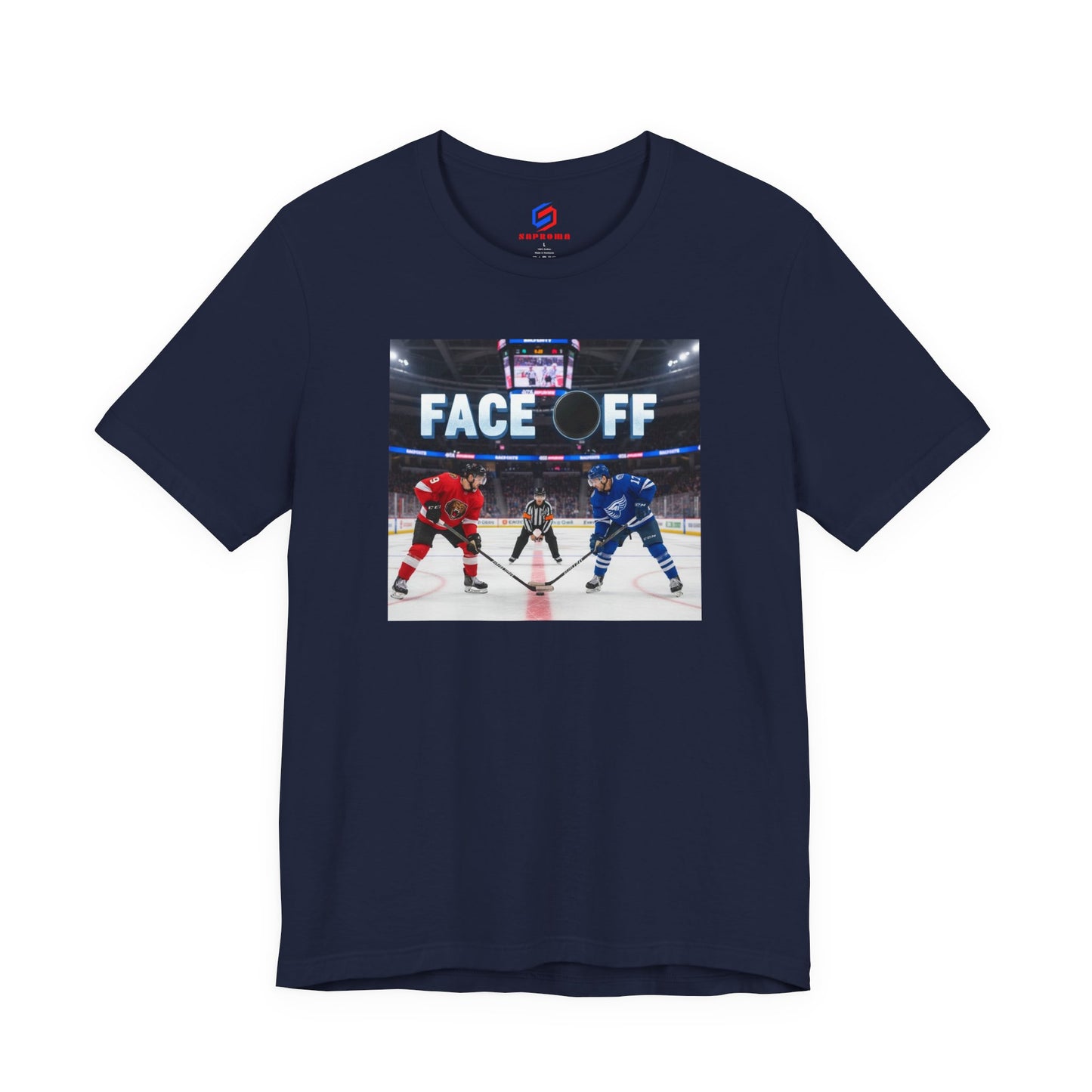 Hockey Face-Off T-Shirt – Ice Hockey Players Graphic Tee
