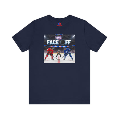 Hockey Face-Off T-Shirt – Ice Hockey Players Graphic Tee