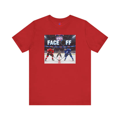 Hockey Face-Off T-Shirt – Ice Hockey Players Graphic Tee