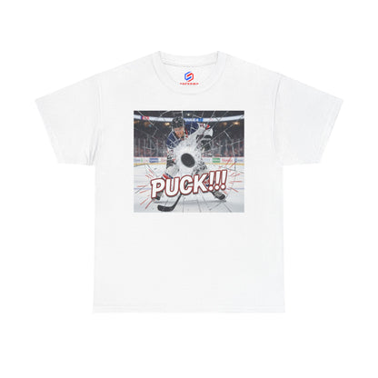 Hockey 'PUCK!!!' Graphic Tee — Ice Rink Shooter T-Shirt