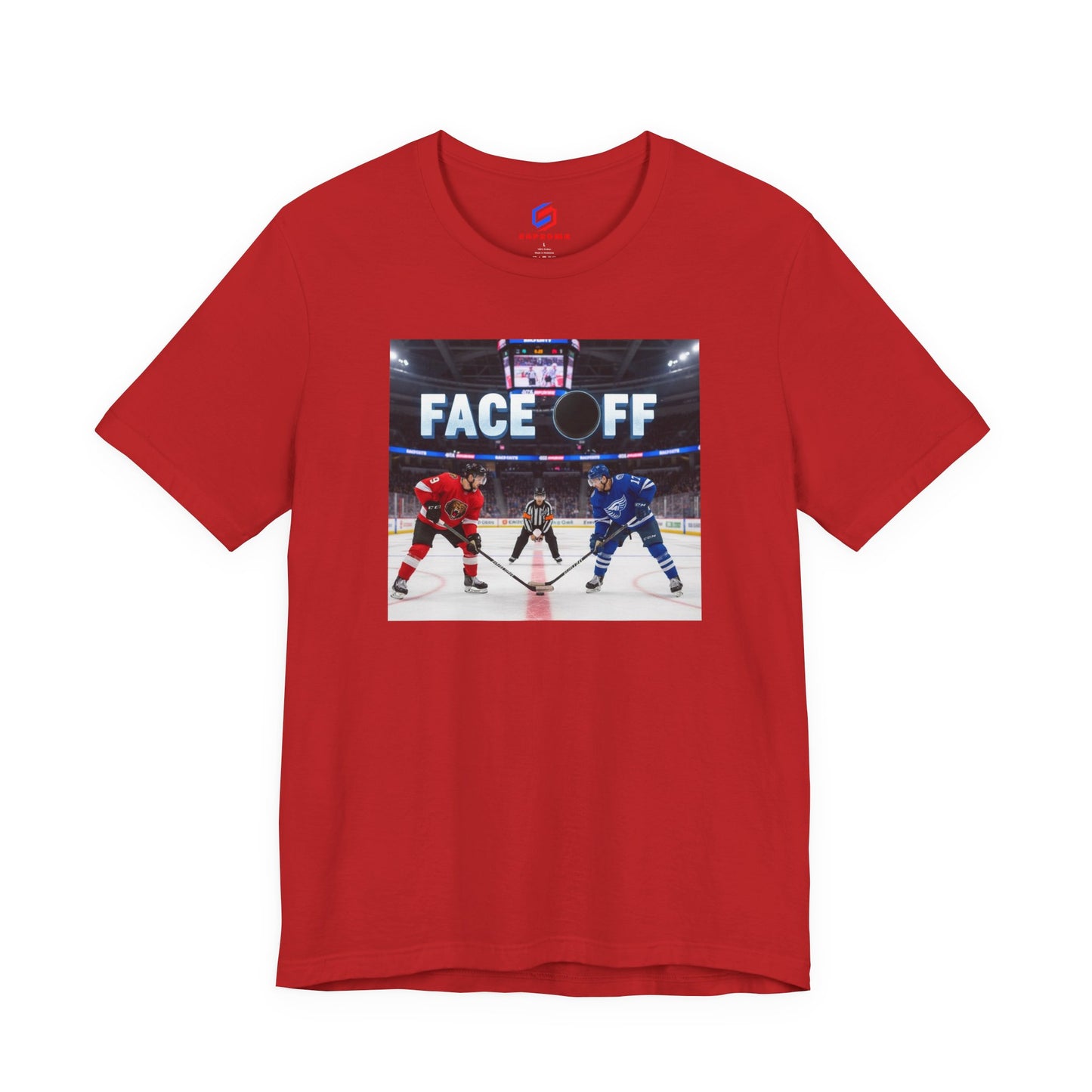 Hockey Face-Off T-Shirt – Ice Hockey Players Graphic Tee